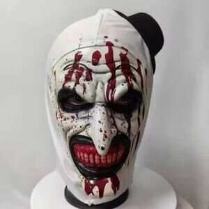 Scary Terrifier 3 Cosplay Mask Halloween Clown Bloody Latex Soft Props Party